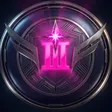 Tier 3 emblem: a magenta numeral three on a winged metal shield with a starburst